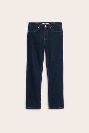 Kappahl | Straight Jeans Mid Waist | Mörk denim