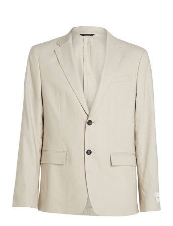 Linen Lyocell Stretch Blazer Cream Calvin Klein