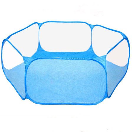 Hage till smådjur inomhus/utomhus hopfällbar Blå