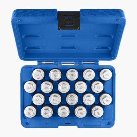 Fälglås nyckelsats som passar VW 20 delar