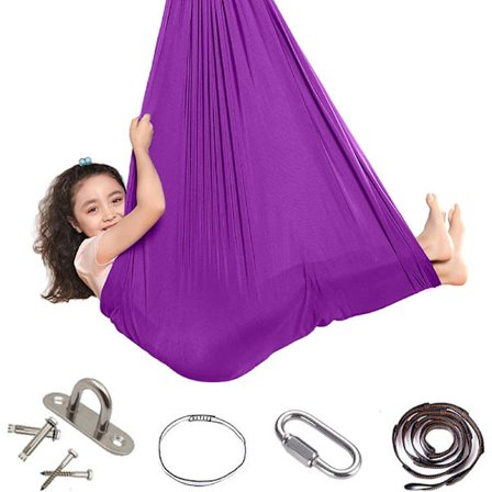 Kinder Schwingen Hengekøye, Innendørs Huske Elastisk Cuddle Hammock Sensory Swing Ideell for, Asperger og sensorisk integrasjon samt