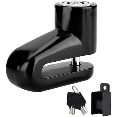 Sikkerhedsskivebremselås, Scooter Motorcykel Cykel Tyverisikring Kraftig Cykelbremsehjul Skiverotorlås (Sort)