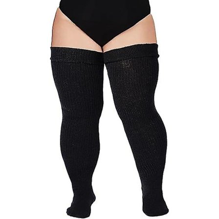 Plus Size 5XL Dame Thigh High Strømper til Tykke Lår - Ekstra Lange & Tykke Over Knæ Strømper - Benvarmere Støvle Strømper