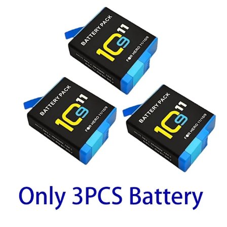 2800mAh batteri för GoPro Hero 11 10 9 Li-ion batteripaket Motion Camera Batteriförvaring för GoPro Hero9 uppladdningsbara batterier