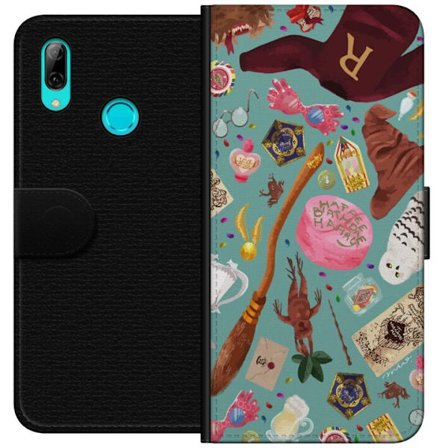 Yhteensopiva Lompakkokotelo Huawei Huawei P smart 2019 Maaginen kuvaus velhon sauva, hatun ja mielikuvituksellisten esineiden kanssa leikkisässä sat