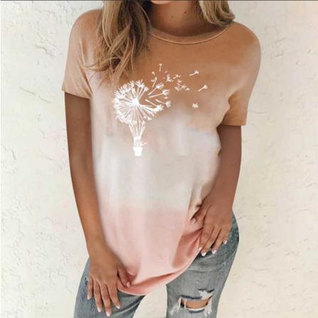 B012dx-2 Maskros Print Europeiska Och Amerikanska Kvinnor