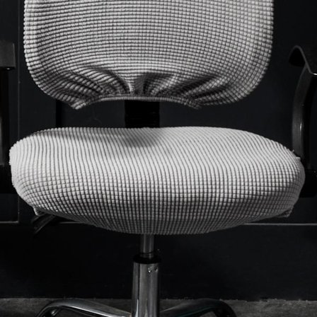 2 stk. Skrivebordsstolbetræk Split Skammelbetræk Elastisk Rygbetræk