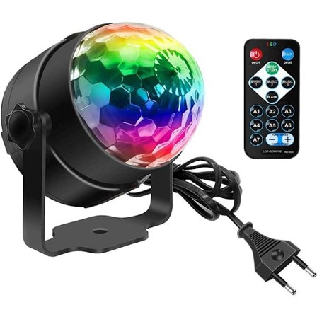 Discokugle Disco Lys LED Disco DJ Lampe 3W RGB Scenelys KLB