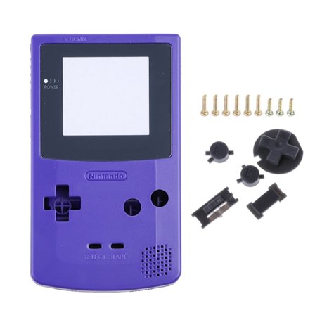 Udskiftning af gennemsigtigt, fuldt hus til skal til etui til reparationsdelesæt til Gameboy GBC spilkonsolhus Cove