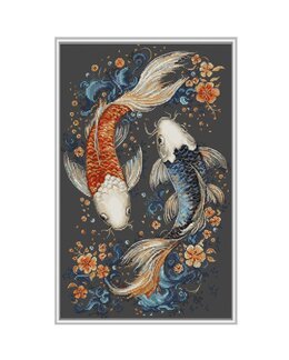 Broderikit Billede To magiske fisk - Luca-S