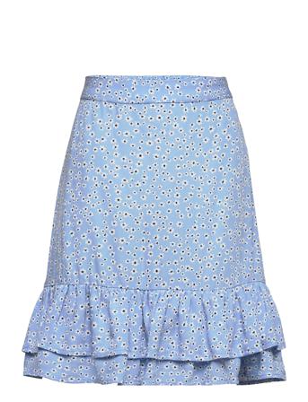 Skirt Khloe Short W Flounce Blue Lindex