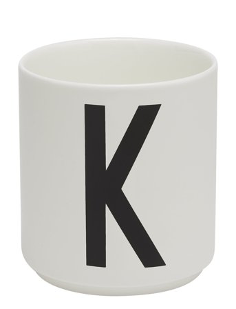 Design Letters Porcelain Cup A-Z, Æ, Ø - White - 25 CL