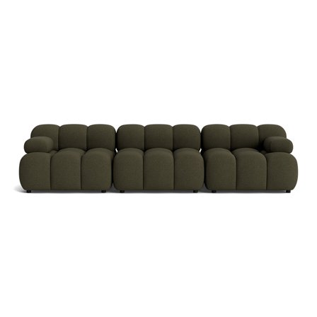 Puffy 3 personers sofa - Loop Grøn - 285x95x64 - Sofa Lænestol, 3 personers sofa