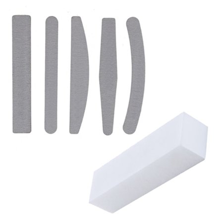 5 kaksipuolista kynsiviilaa - 100/180 + puskuriviila