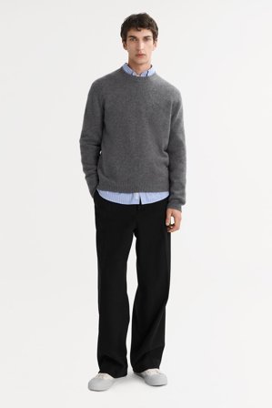 Soft Goat - Men's Chunky Crewneck - M - Grey