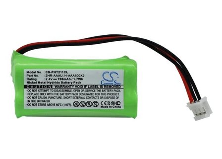 Batteri til trådløs telefon for Philips DECT 211, DECT 215, DECT 215 Trio og andre.