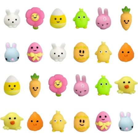 24 STK Easter Mochi Squishy Toys Stress Relief Squishies - Perfet