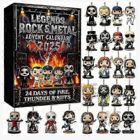 2025 Adventskalender LEGENDS ROCK METAL Adventskalender Jul 2D Akryl Hengende Ornament Gave Den ultimate julegaven for LEGENDS R[D]