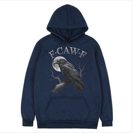 F-CAW-F Tema Rolig Vardaglig Hoodie Unisex Långärmad Tröja Marinblå Vit