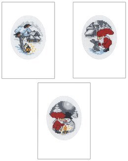 Stickpackung Karten Weihnachten 3-er Pack