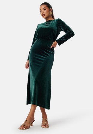 Bubbleroom Occasion Bow Velvet Midi Dress Vaatteet