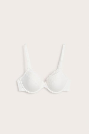 Kappahl | Wyściełany stanik na fiszbinach, z koronką Biały 70B | Biały