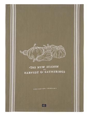 Harvest & Gatherings Org Cotton Kitchen Towel Home Textiles Kitchen Textiles Kitchen Towels Green Lexington Home