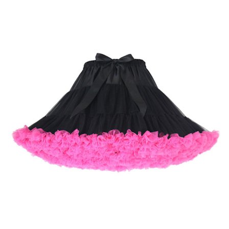 Dame Elastisk Chiffon Tutu Tulle Skørt Prinsesse Ballet Dans Multi-Lag