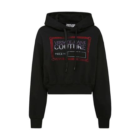 Versace Jeans Couture, Hoodies Zwart, Dames, Maat:XS