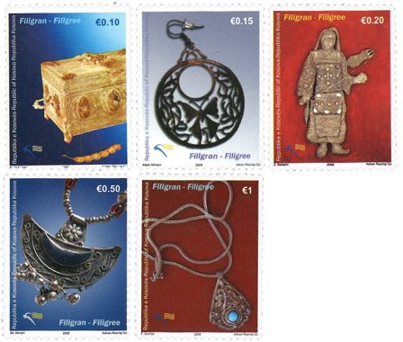 Kosovo - Kunsthåndværk - Postfrisk sæt 5v