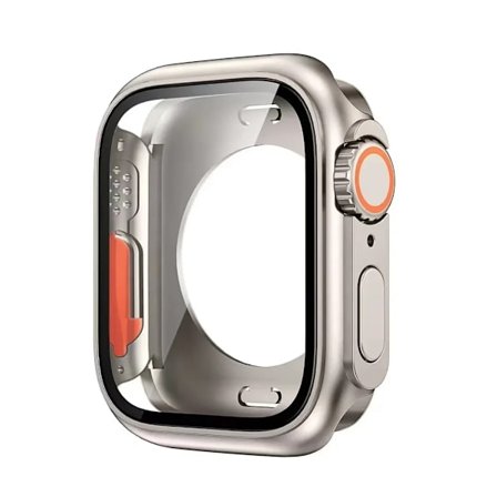 Härdat glas + skal kompatibelt Apple Watch-fodral 46 mm 42 mm 45 mm 44 mm 41 mm 40 mm Skärmskydd kompatibelt iwatch serie 10 9 8 7 6 SE 5