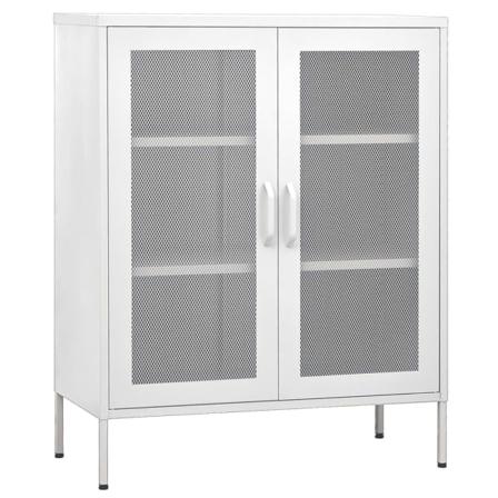 Vidaxl Förvaringsskåp Vit 80x35x101,5 Cm Stål Vit