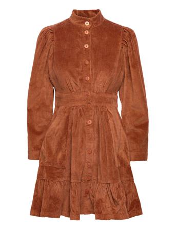 Corduroy Mini Dress Dresses Jeans Dresses Brun By Ti Mo