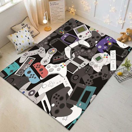 Gamer Controller Area Rug Anti-Slip Rug Dörrmatta Hemlöpare Matta