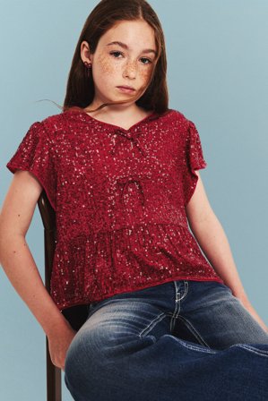 Kappahl | Top z cekinami | Czerwony