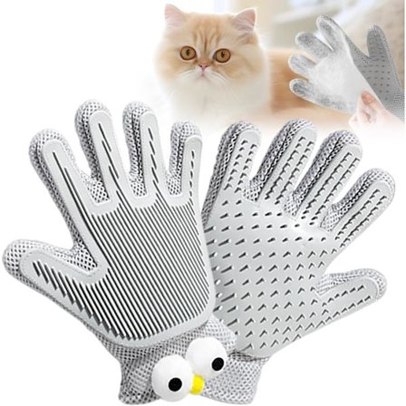 Kæledyrshårsfjerner, Højre Handske - Fur Right Handske til Katte - Magnetisk Pels til Kæledyr, Antistatisk Åndbar, Vaskbar, Perfekt som Kattebørste (2