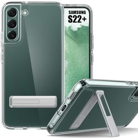 Coque Silikone - Booling - til Samsung Galaxy S22+ - Transparent - Justerbar Støtte 95° - Fleksibel