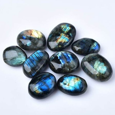 Labradorit palmsten Naturlig labradorit månsten 4-5CM