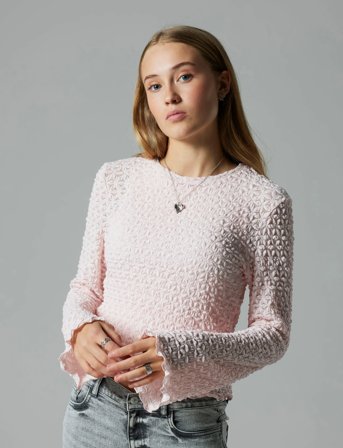 LMTD Nlfralma Bell Sleeve Top - Pink - 146-152