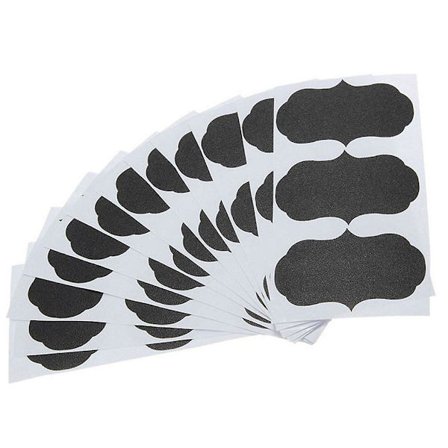 36 stk kritt tavle klistremerker håndverk kjøkken krukke etikett tags