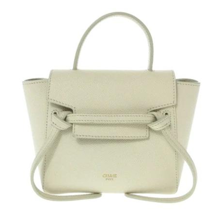 Celine Vintage Pre-owned Læder hndtasker Hvid, Dame Vintage Tasker, Størrelse: ONE Size