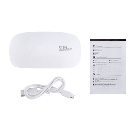 SUN Mini 6W UV LED -kynsilakan kuivain, geelilakan kovetus, kannettava manikyyri työkalu, valkoinen
