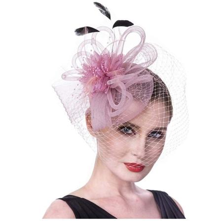 Beatit Kvinner Jenter Mesh Fascinators Hat Cocktail Party Pannebånd Hodeplagg Bryllupshatt Pink