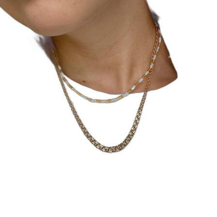 Vitt Och Guldigt Halsband