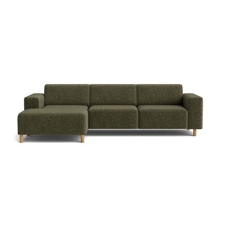 Seam chaiselong sofa, venstrevendt - Anthology Grøn - 280x150x78 - Sofa, chaiselong