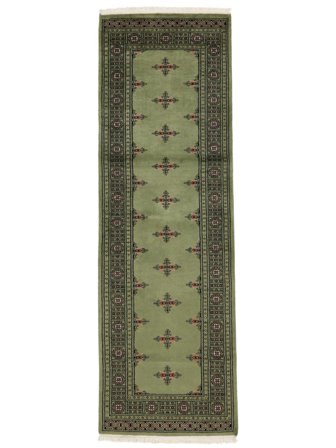 Pakistan Bokhara 2Ply Matot Käsinsolmittu 79X245 Käytävämatto Matto Musta/Tummanvihreä Pakistan
