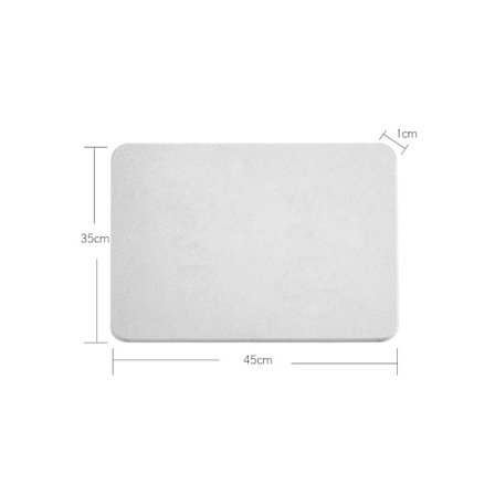 Diatomitt Baderomsmatte Hurtigtørkende Dusjmatte Absorberende Sklisikker Fotplate