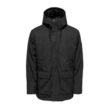 Only & Sons, Parkas Zwart, Heren, Maat:M,polyester