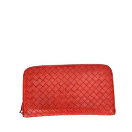 Bottega Veneta Vintage, Pre-owned Leather wallets Oranje, Dames, Maat:ONE Size