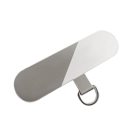 Metall phone case Clip Phone Lanyard Packning Patch SILVER